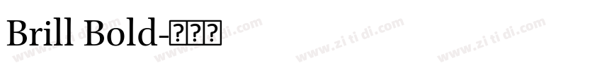 Brill Bold字体转换